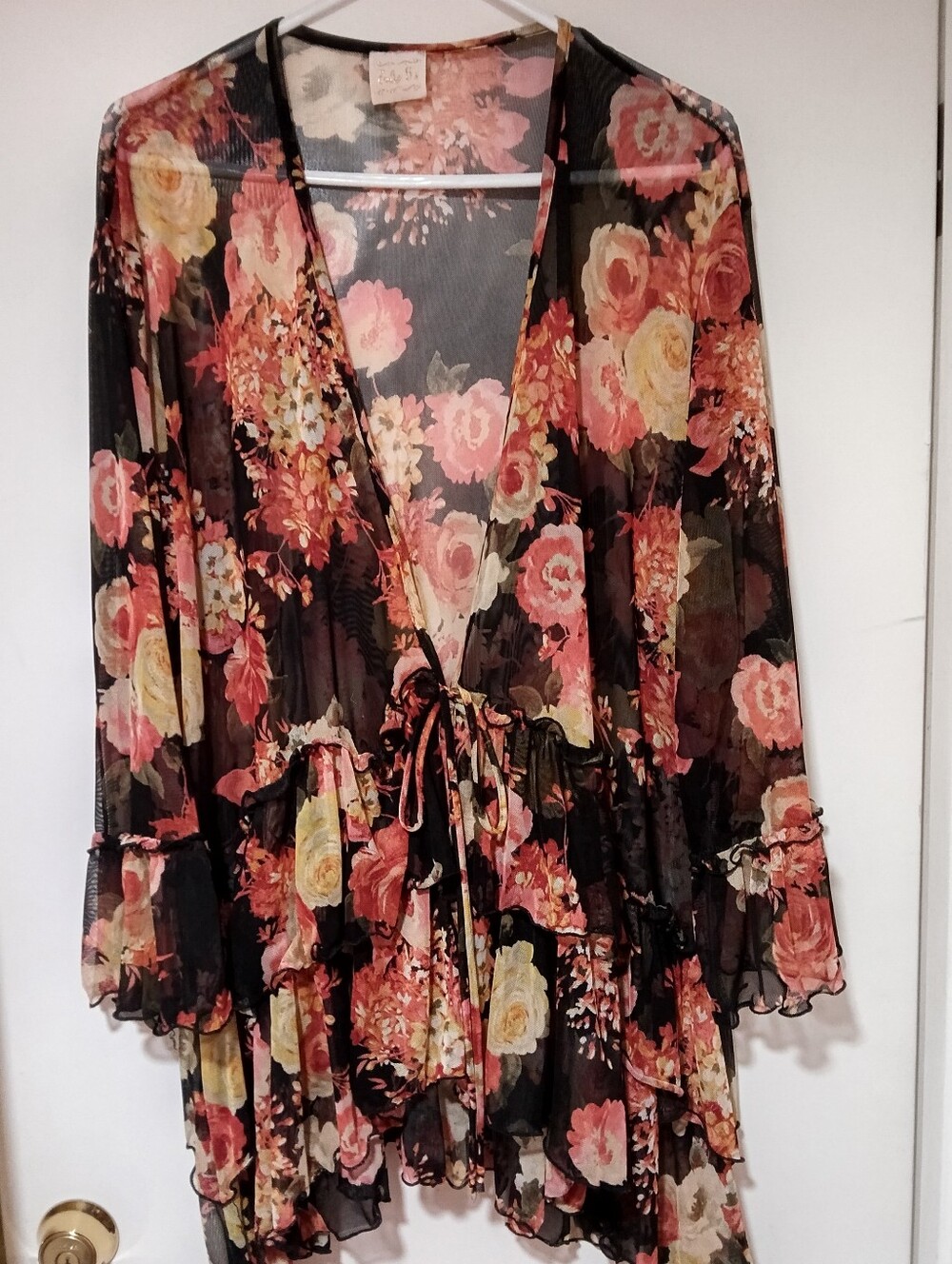 Zadie B's Coral Rose Windsor Mesh Top